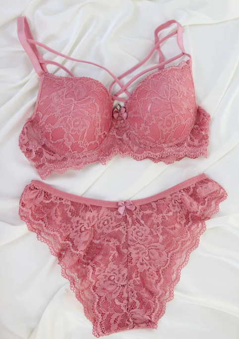 Ensemble Soutien-gorge rose STARDUST